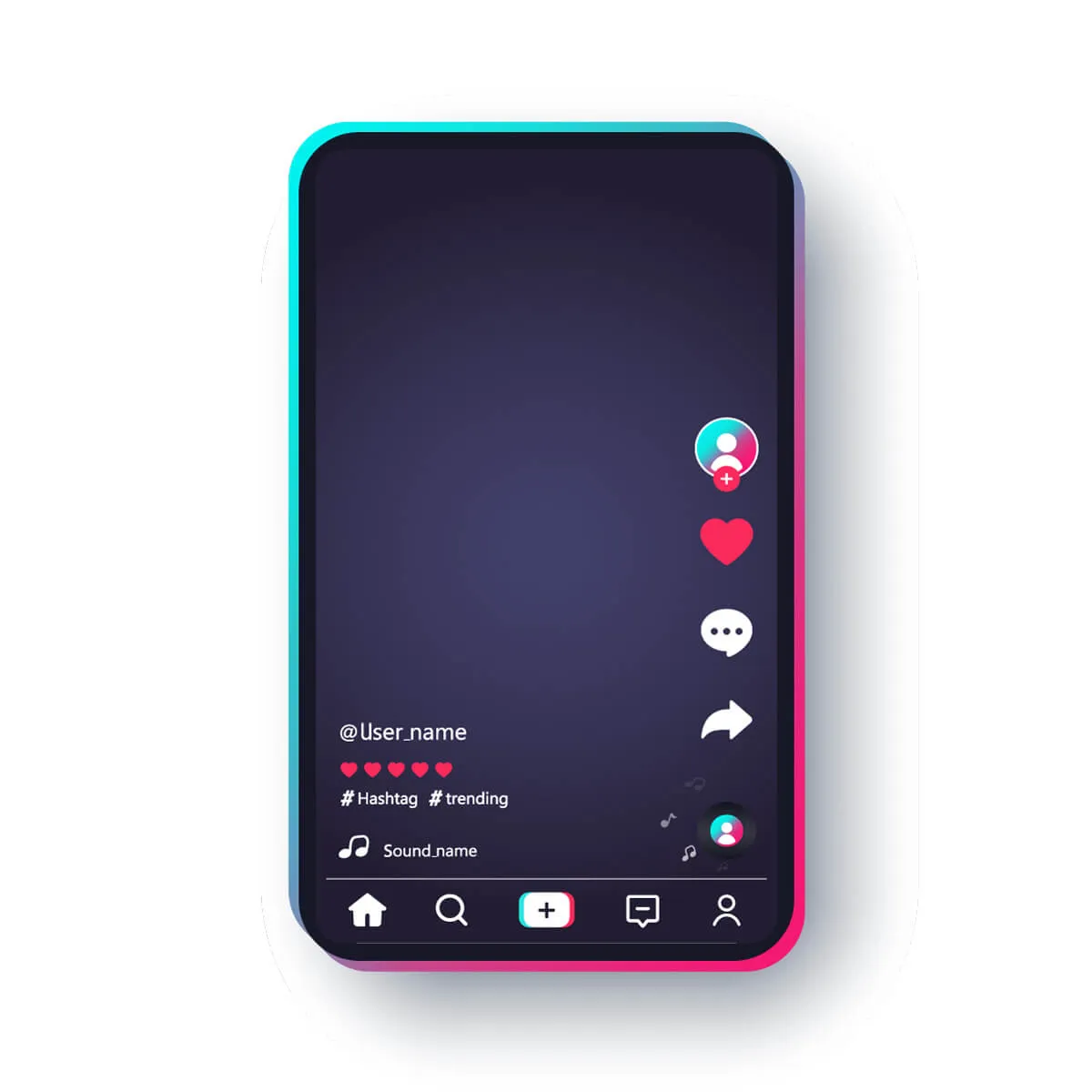 Interacciones de TikTok en el móvil